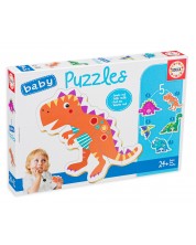 Puzzle pentru bebelusi Educa 5 in 1 - DInozauri -1