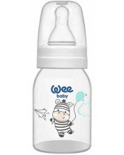 Biberon Wee Baby Classic - 125 ml, alb cu zebră -1