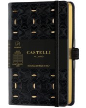 Бележник Castelli Copper & Gold - Rice Grain Gold, 9 x 14 cm, linii