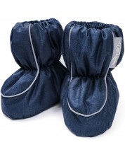 Papucei de iarnă DoRechi - 15 cm, 6-18 luni, albastru închis -1
