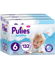 Scutece bebelusi Pufies Sensitive 6, 132 buc. -1