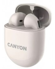 Căști wireless Canyon - TWS-6, bej -1