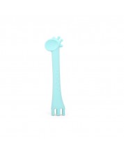 Lingurita din silicon Kikka Boo - Giraffe, menta -1