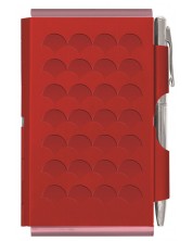 Carnețel Troika Flip Notes - Red Scale, cu carcasa metalica si stilou -1