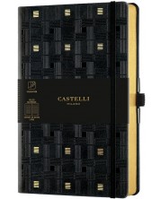 Бележник Castelli Copper & Gold - Weaving Gold, 9 x 14 cm, linii