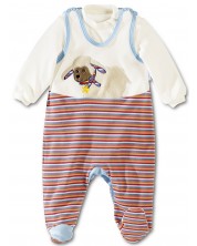 Salopetă pentru copii cu bluză Sterntaler - Miel, 50 cm, 0-2 luni -1