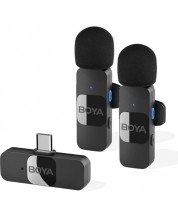 Sistem de microfon wireless BOYA - BY-V20, USB-C, negru	 -1