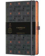 Бележник Castelli Copper & Gold - Weaving Copper, 13 x 21 cm, linii