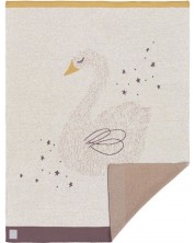 Pătură pentru copii Lassig - Swan, 75 x 100 cm