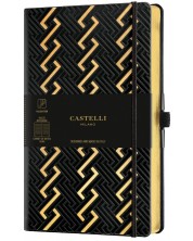 Бележник Castelli Copper & Gold - Roman Gold, 13 x 21 cm, linii