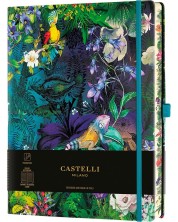 Бележник Castelli Eden - Lily, 19 x 25 cm, linii
