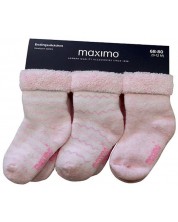 Șosete terry pentru bebeluși Maximo - Figurine, roz -1
