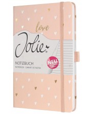 Carnețel cu coperta tare Sigel Jolie Format A5 - Rose Love, căptușite pagini