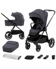 Carucior pentru bebelusi 2 in 1 KinderKraft - Nea, Deep Grey -1