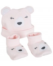 Set pălărie și pantaloni scurți pentru bebeluși Cangaroo - Rey, roz -1