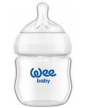 Sticlă pentru bebelușe Wee Baby - Natural, 125 ml -1