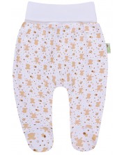Pantaloni cu botoşei cu imprimeu maro Bio Baby - 80 cm, 9-12 luni -1