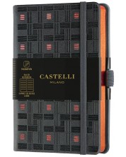 Бележник Castelli Copper & Gold - Weaving Copper, 9 x 14 cm, linii