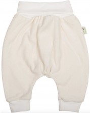 Pantaloni de plus pentru bebeluşi Bio Baby - 68 cm, 3-6 luni, ecru -1