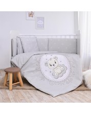 Set de pat pentru copii Lorelli - Smile, Bear, Grey -1