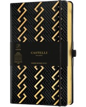 Бележник Castelli Copper & Gold - Roman Gold, 19 x 25 cm, linii