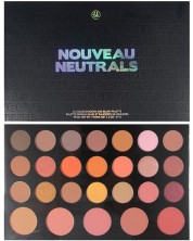 BH Cosmetics - Paletă de farduri și fard de obraz Neutral Nouveau, 26 culori