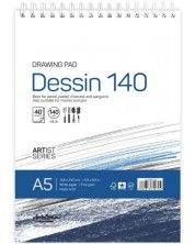 Carnet A5 spirala Drasca Dessin - 40 file, 140 gr. -1