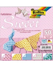 Bloc cu hartie pentru origami Folia - Sweet, 50 file -1