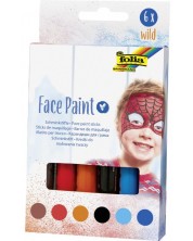 Creioane colorate pentru fata Folia - 6 culori pentru baietei