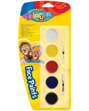 Vopsele de pictat pe fata  Colorino Kids - 5 culori
