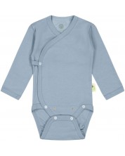 Боди Bio Baby - Bumbac organic, 62 cm, 3-4 luni, albastru -1