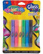 Vopsele pentru sticla Colorino Creative - 6 culori, 10.5 ml -1