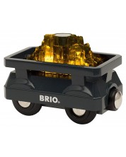 Jucarie din lemn Brio World -Vagon cu aur