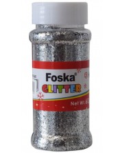Sclipici Foska - 60 gr, argintiu -1