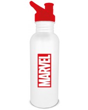 Sticlă de apă Pyramid Marvel: Marvel Logo (White), 700 ml	 -1