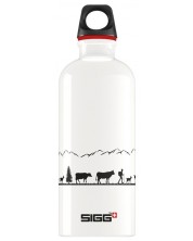 Sticlă de apă Sigg – Swiss Craft, 0.6 L, albă -1