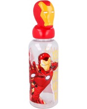 Sticlă cu figurină 3D Stor Avengers - Invisible Force, Iron Man, 560 ml