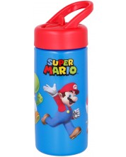 Sticlă cu pai Stor Super Mario - 410 ml