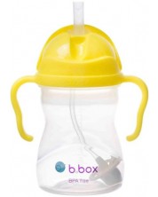 Sticlă cu pai pentru bebeluși b.box - Sippy cup, 240 ml, Lemon
