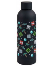 Sticlă de apă Kids Euroswan - Minecraft Icon Black, 500 ml	