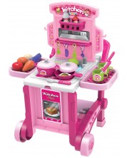 Bucătărie pentru copii 3 in 1 Buba - Kitchen little Chef, roz -1