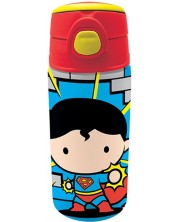 Sticlă de apă Graffiti Superman - Cu pai, 500 ml -1