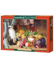 Puzzle Castorland de 3000 piese - Tablou cu fructe si papagal