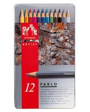 Creioane acuarele colorate Caran d'Ache Pablo – 12 culori -1