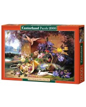 Puzzle Castorland din 2000 de piese - Flori si pasari -1