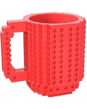 Cana cu blocuri Lego Think Geek - Roșu, 350 ml