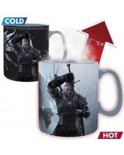 Pahar cu efect termic ABYstyle Games: The Witcher - Geralt & Ciri, 460 ml