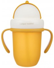 Canpol Cup with Flip-top straw Matte Pastels, 210ml, galben -1