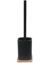Pensulă de toaletă Inter Ceramic - Ninel, 9,4 x 37,5 cm, negru-bamboo