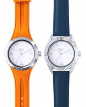 Ceas Bill's Watches Twist - Orange & Navy Blue